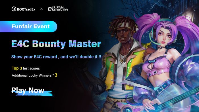 E4C Bounty Master官方活动开启秀出E4C代币获得两倍返利