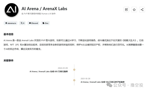 融资1100万美金的明牌空投项目AI Arena积分教程丨完全0撸