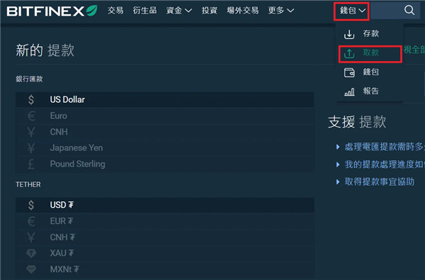 Bitfinex交易所出入金教學|如何兌換USD
