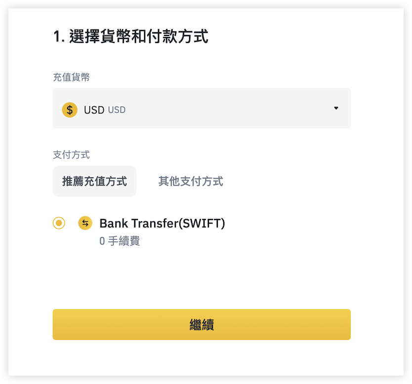 币安 买比特币 入金 电匯 匯款